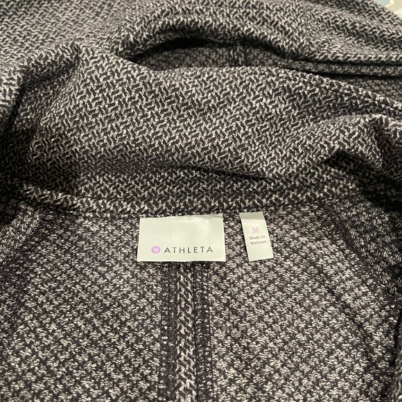 Athleta Long Zip Up Dark Grey Jacket - Picture 5 of 6